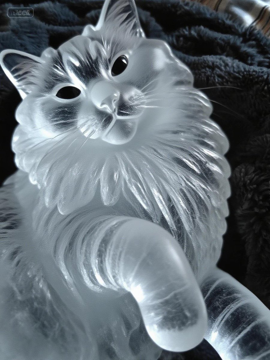 wenka666's tweet image. 熱嗎？直接給你凍住！#貓 #PicWiz #熱 #AI修圖