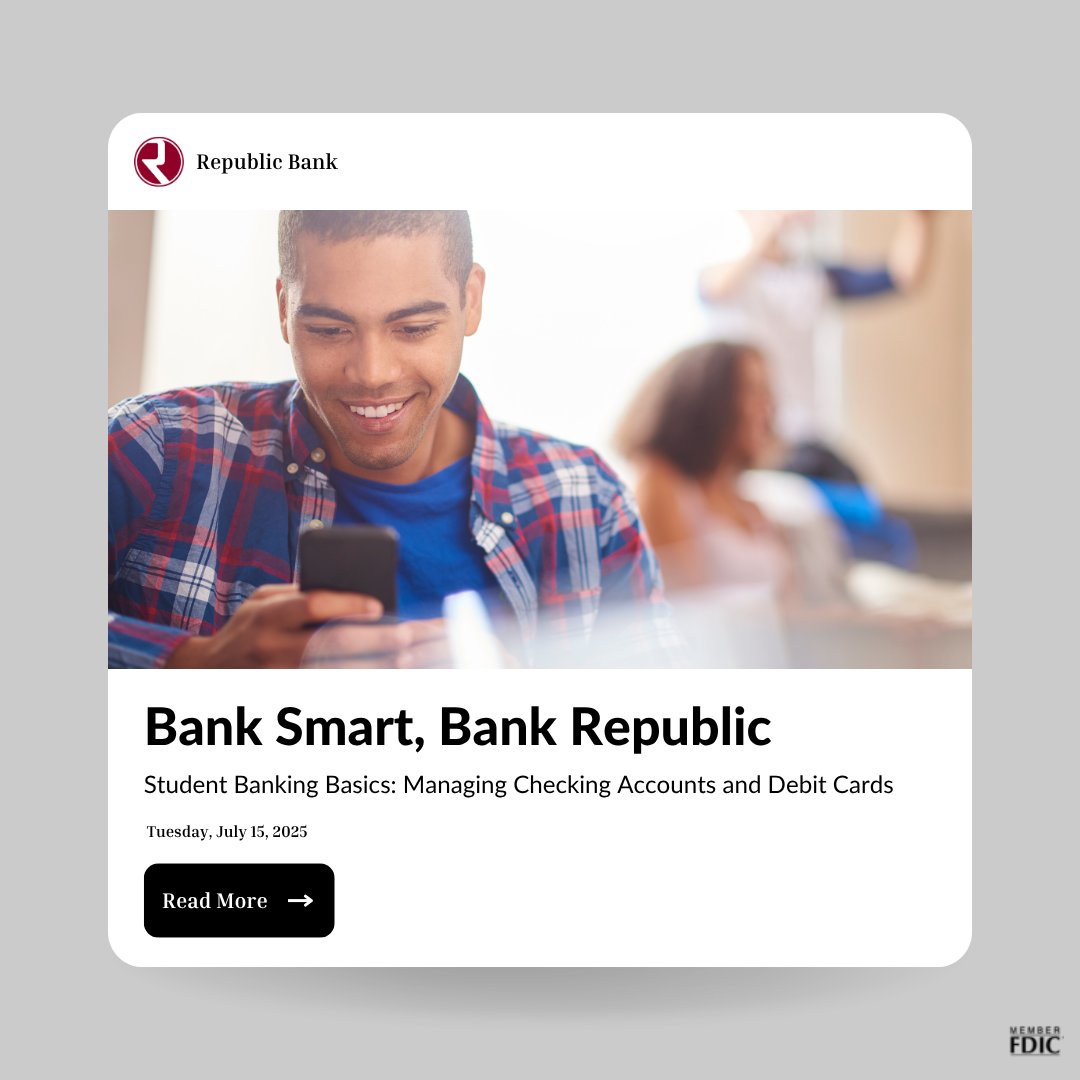 Starting college is a major milestone - make it easier with a Student Checking Account that supports smart money management.

Check out our blog - bit.ly/40HuwUo