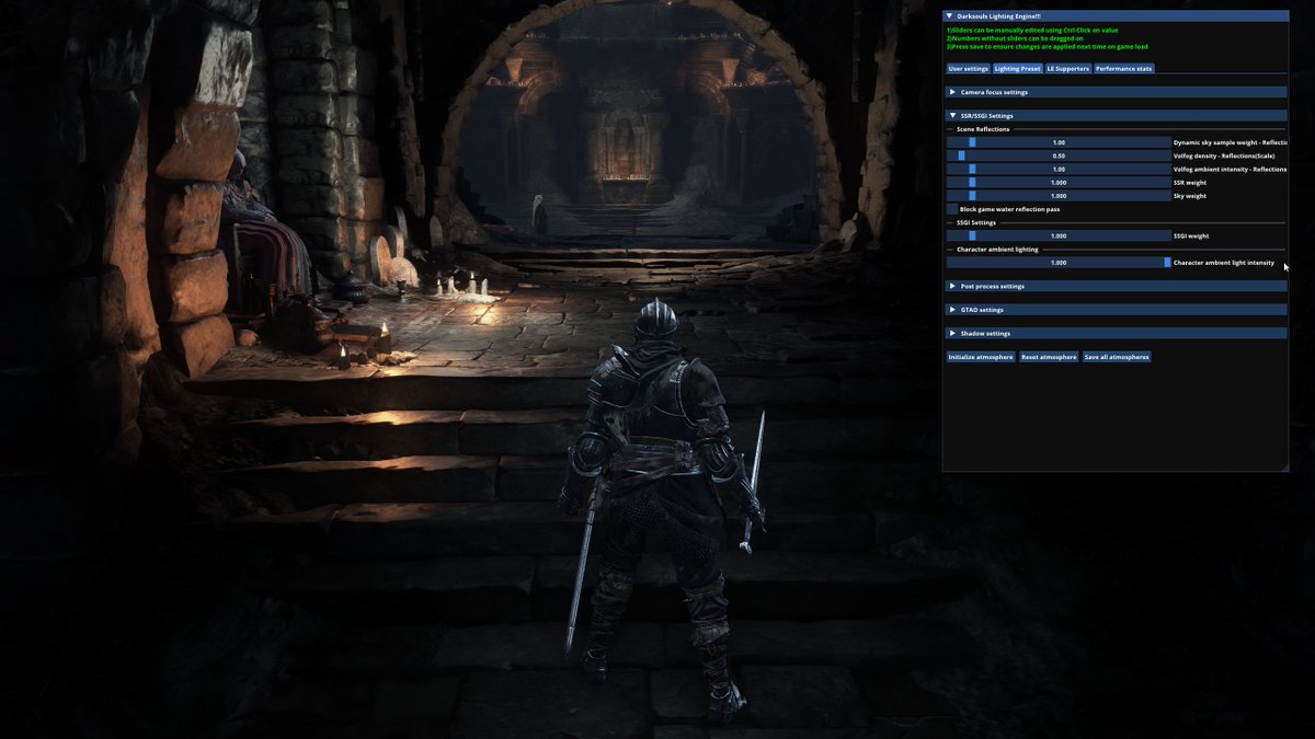 DS2LightingMod's tweet image. Added a way to dim the character lighting in #darksouls3 le lite. DS3 uses multiple dir lights on each pixel. The character is significantly brighter than environment in most cases as shown in video, however this causes less interaction of the player with surround ding lights.
