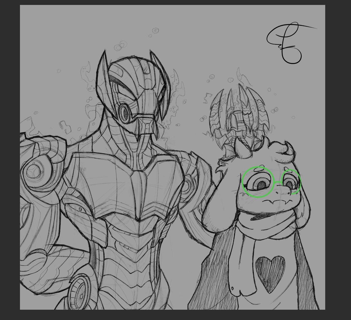 Still alive, trying to fight the strongest Art Block of my life #MarvelRivals #DELTARUNE #fanart