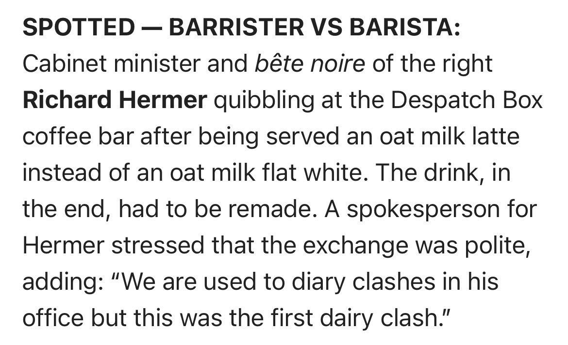 JasonGroves1's tweet image. Great to see the attorney general standing up for his fundamental human right to an oat milk flat white…
Via @politico