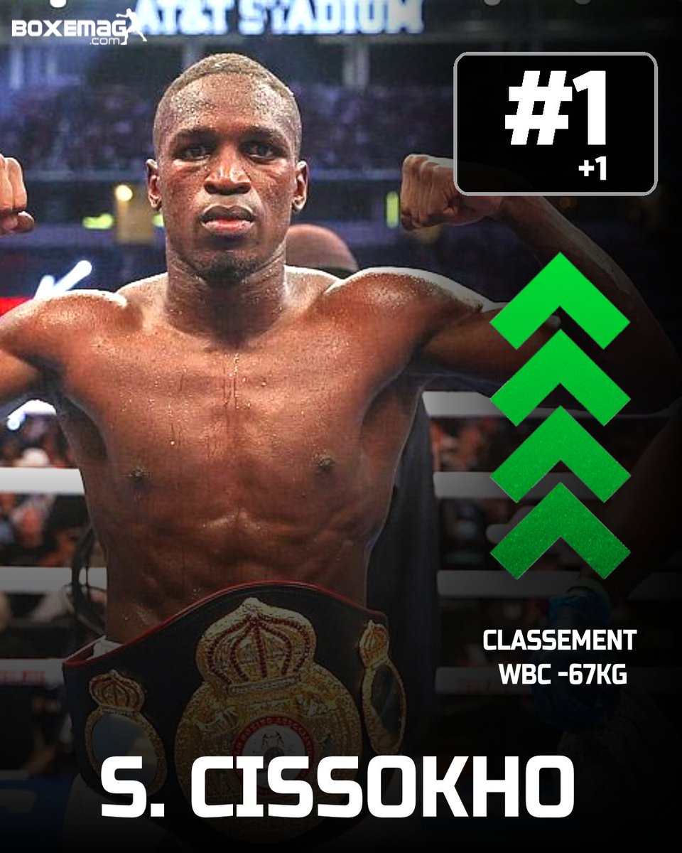 Souleymane Cissokho 🇫🇷 est maintenant le challenger N°1 à la ceinture de champion du monde WBC des welterweights qui sera mise en jeu ce samedi entre Mario Barrios (C) et Manny Pacquiao !

<a href="/Souleymane_C/">Souleymane Cissokho</a>