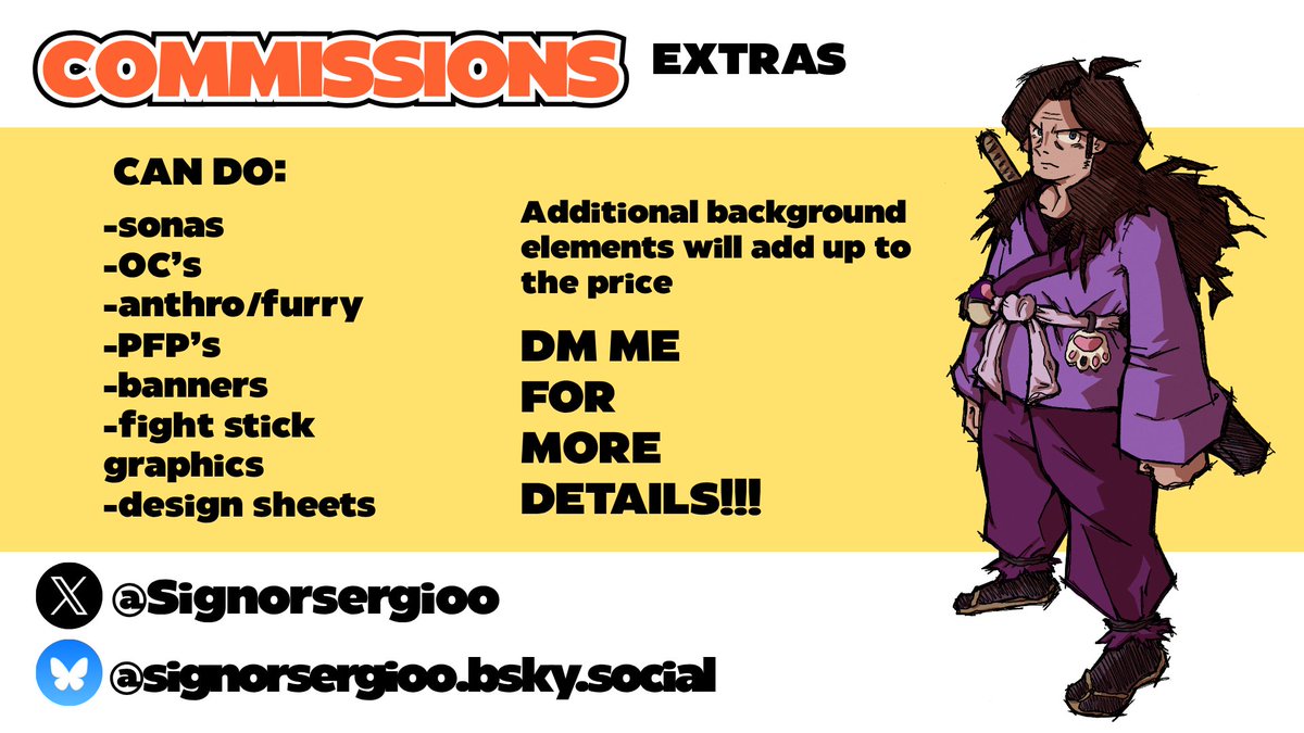 Signorsergioo's tweet image. COMMISSIONS ARE OPEN!!!
(5 slots left)
.
#commissionsopen #commissionart #commission