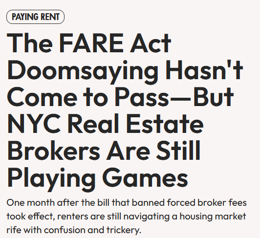 Thanks to <a href="/OsseChi/">Chi Ossé</a> and <a href="/NYCCouncil/">New York City Council</a>, the law is crystal clear: if a landlord hires a broker, they pay the fee.

Now the City must actively enforce it.
