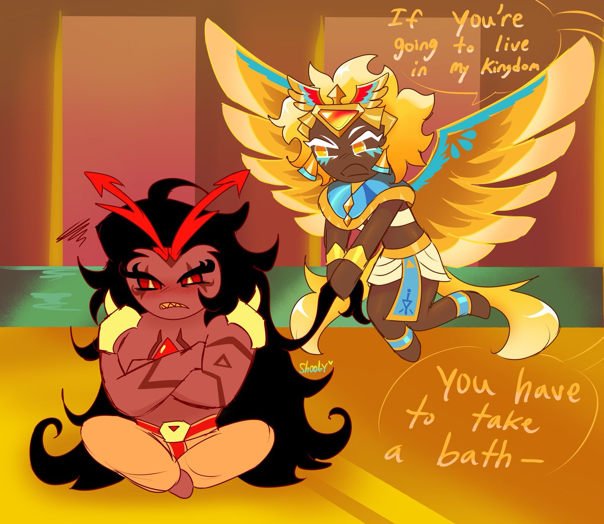 shoobaydoobay's tweet image. canon event in every burning spice redemption story 
#cookierunkingdom #burningcheese #goldenspice