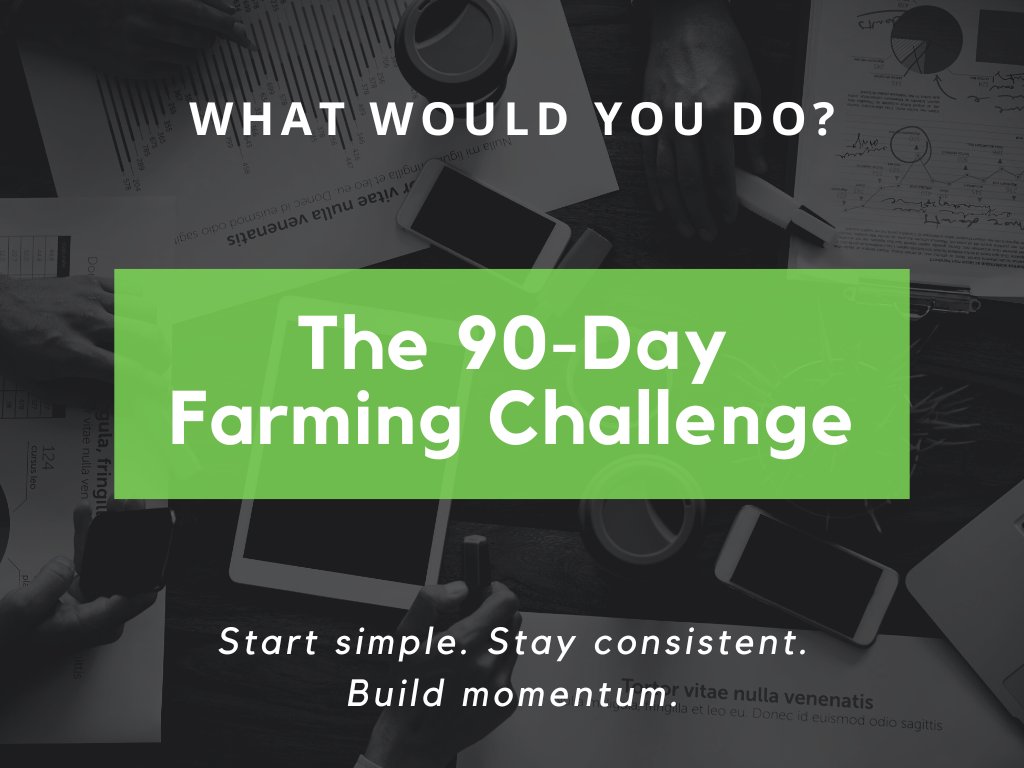 LaunchYourFarm's tweet photo. If I had to dominate a brand-new farm in 90 days, here’s exactly how I’d do it... step by step.

This 3-phase challenge helps agents build awareness, consistency &amp; momentum fast.

📄 Want the free planning sheet? Reply “Launch Sheet” &amp; I’ll send it over. https://t.co/A9foxrEwtv