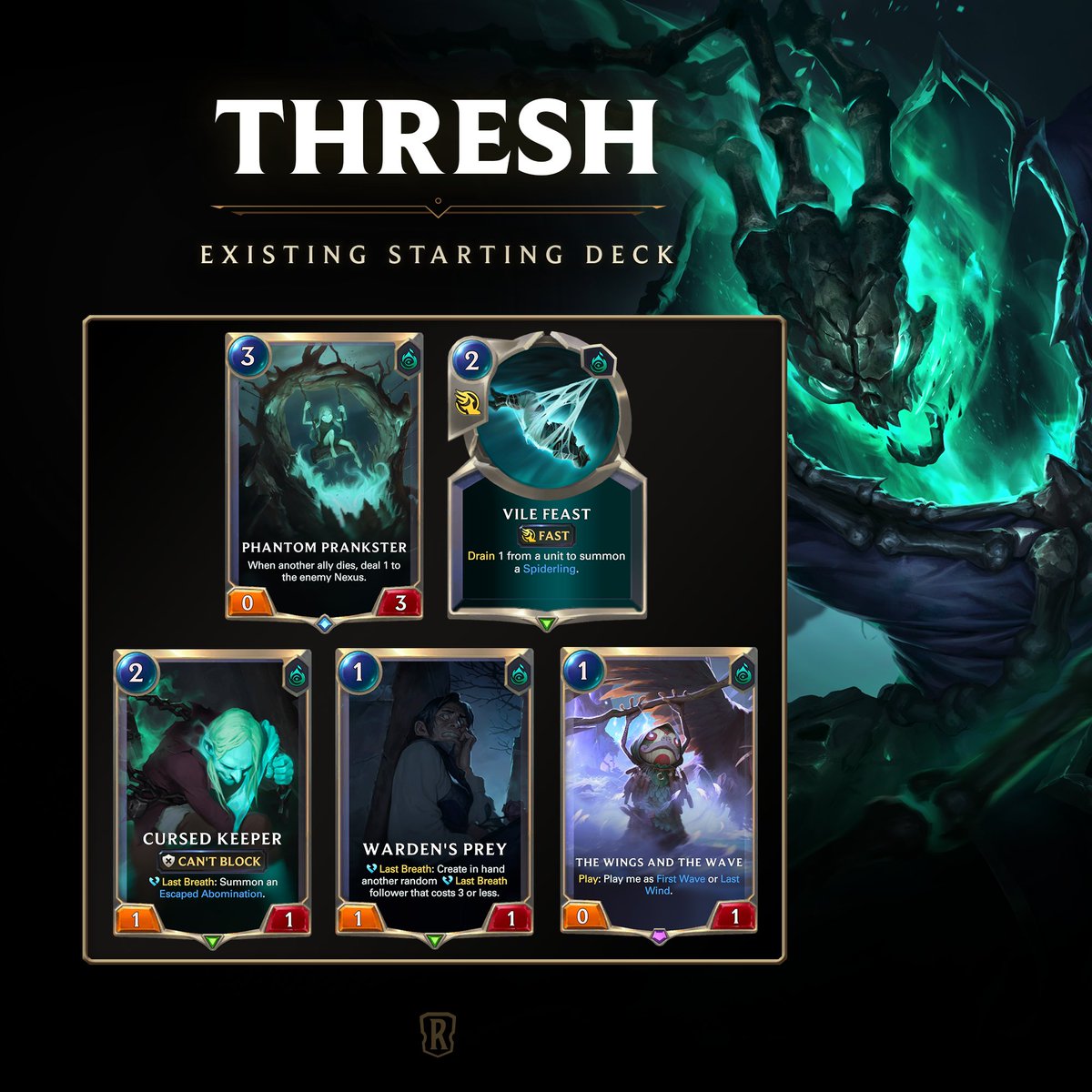 PlayRuneterra's tweet image. There's nowhere to hide. Thresh receives a brand new constellation in Patch 6.7, live on July 16.