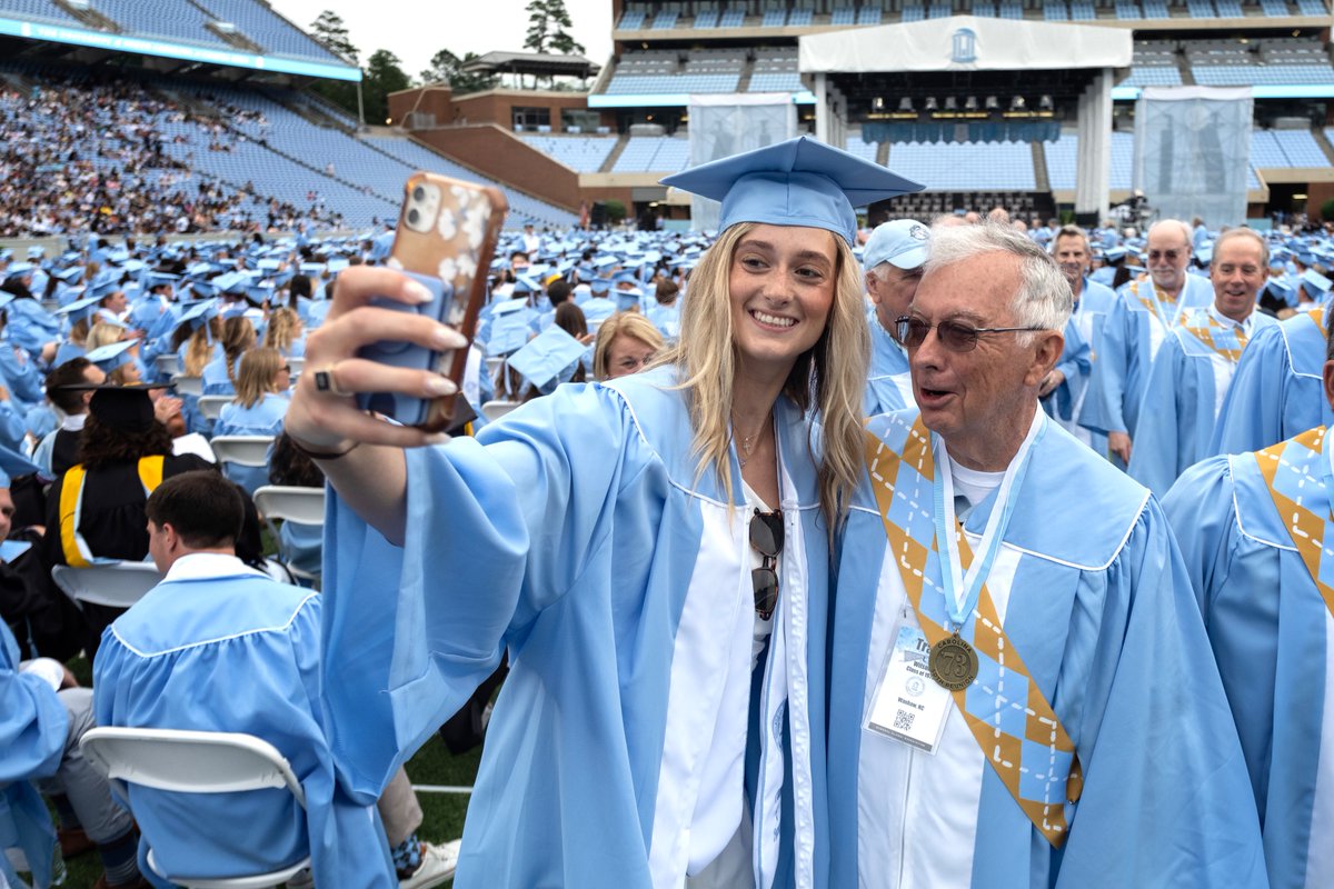 UNC's tweet image. Tar Heels' impact doesn't stop at Commencement. More than 367,000 living alumni continue to take what they learned on campus and excel in all they do.
Learn more about #UNC's outstanding alumni unc.live/46bX9wO
