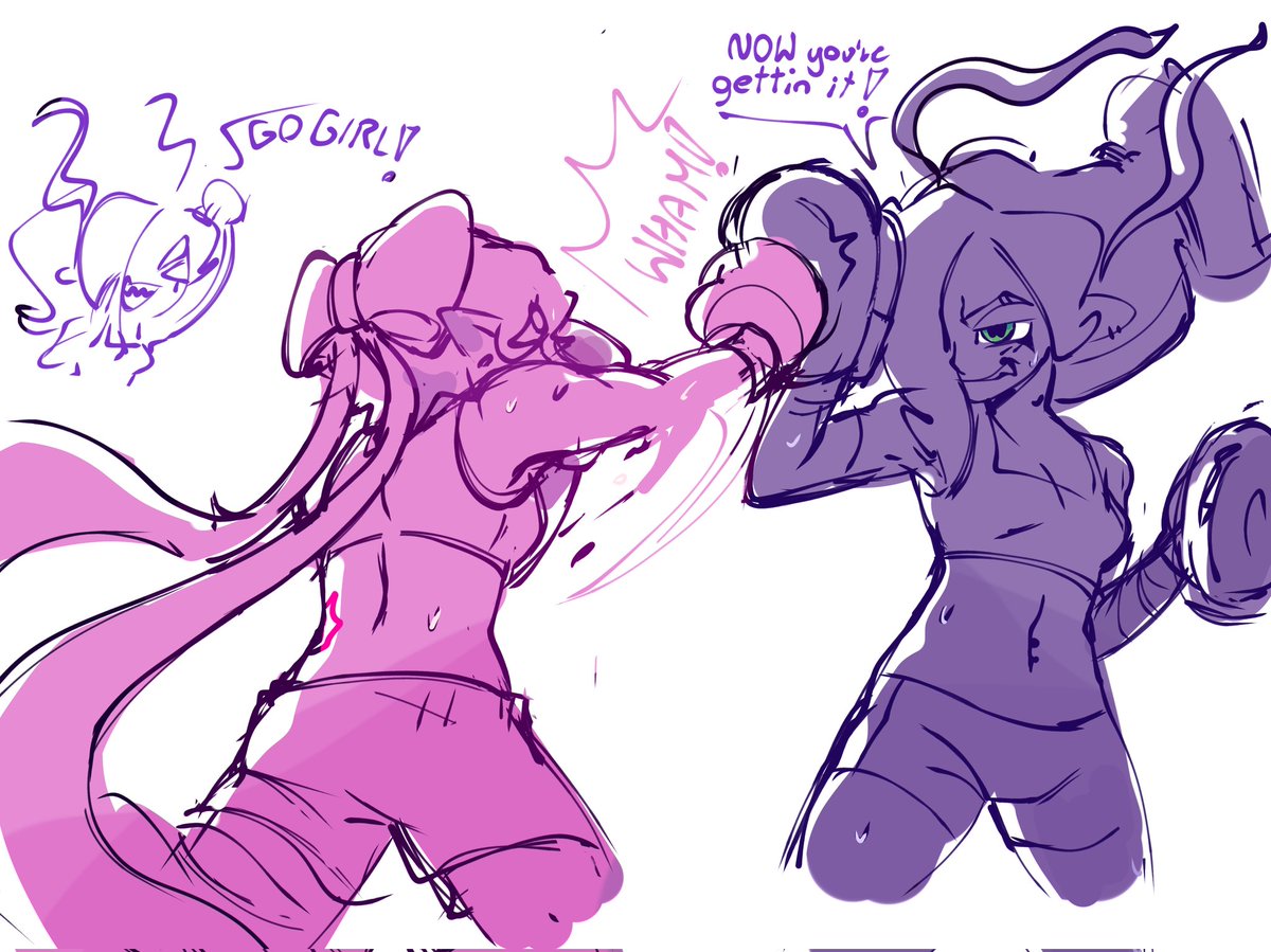 TMimopa's tweet image. I feel like the elites would be more challenging towards Callie (but in a fun way😌)

#splatoon