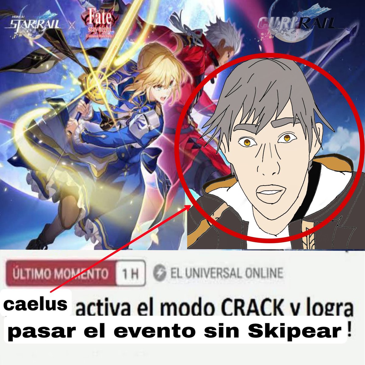 Yo
Créditos: Victor Hugo HS en FB
#CuriRail #HonkaiStarRail #Caelus