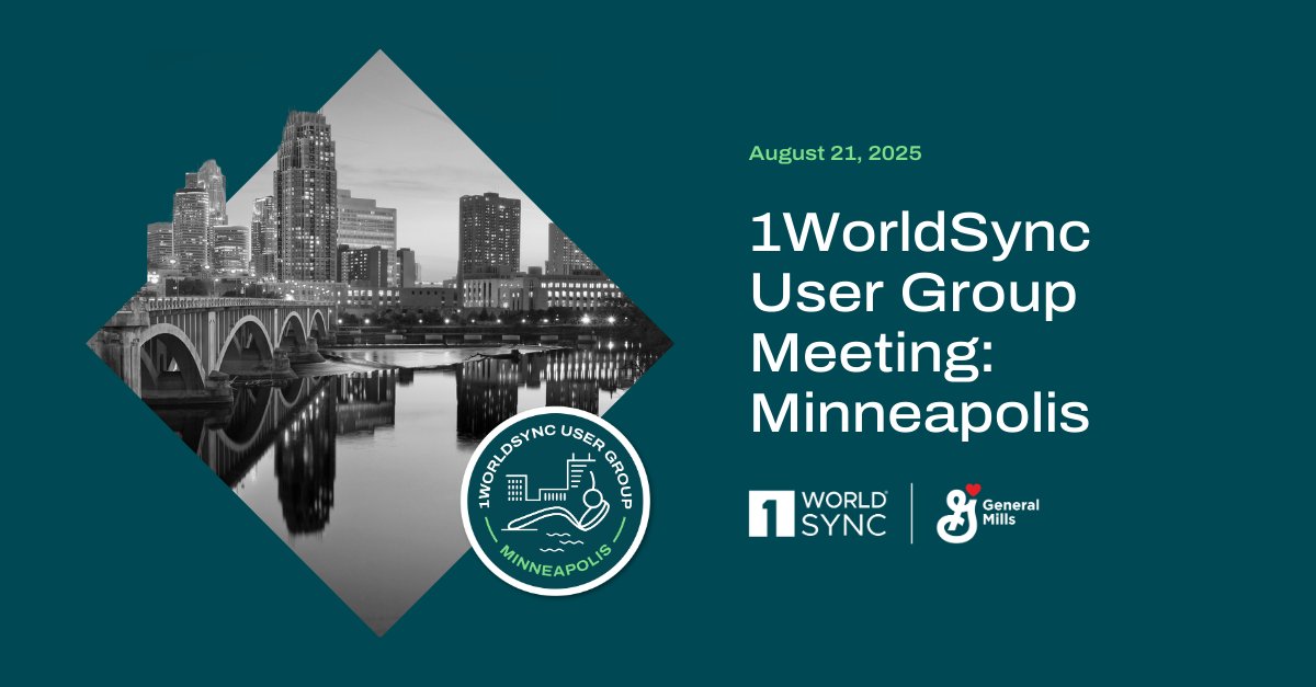 1WorldSync (@1worldsync) on Twitter photo Minneapolis-area 1WorldSync users! Join us for our User Group meeting & happy hour on Aug 21, hosted by our partners at <a href="/GeneralMills/">General Mills</a>.
Get a 1st look at our product roadmap, hear from industry experts, & network with your peers.
RSVP to save your spot! bit.ly/4lmPeBo Minneapolis-area 1WorldSync users! Join us for our User Group meeting & happy hour on Aug 21, hosted by our partners at <a href="/GeneralMills/">General Mills</a>.
Get a 1st look at our product roadmap, hear from industry experts, & network with your peers.
RSVP to save your spot! bit.ly/4lmPeBo