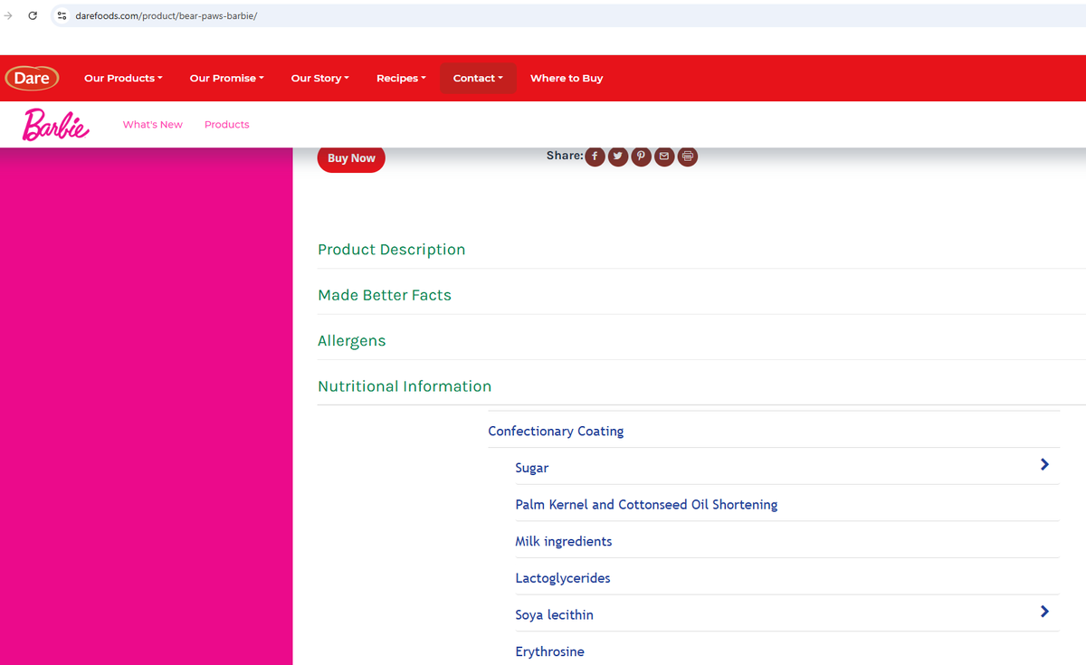 fooddyedanger's tweet image. Which is it DARE? Do your cookies contain #erythrosine or don't they? Because this is a little bit confusing for the consumer. Red 3 = Erythrosine =Artificial colour
#fooddye #buycanadian #artificialcolour #darecookies #red3 @InspectionCan #marketing #HealthyEating @GovCanHealth