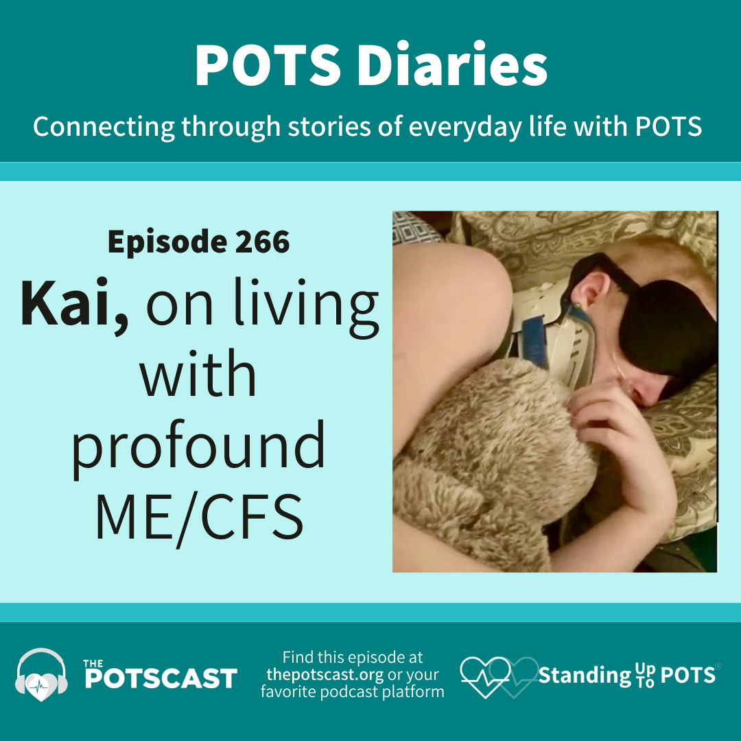 POTSActivist's tweet image. Kai has severe ME/CFS, and is using precious energy for this episode to help us understand what life is like with profound energy limitations. Listen on your favorite platform or at ThePOTScast.org