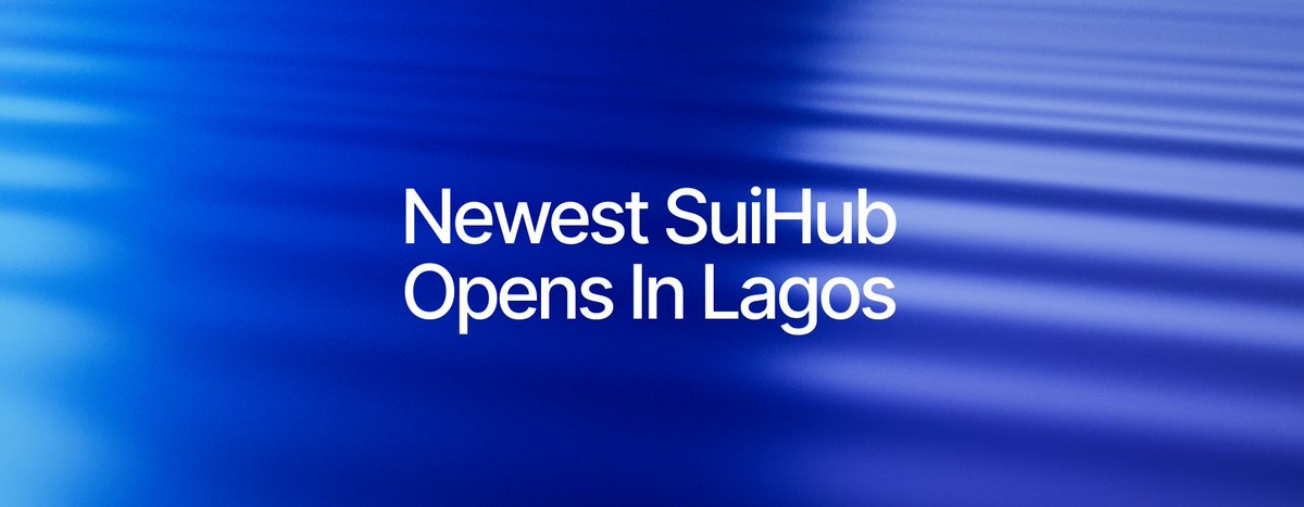 Africa’s fastest-growing tech market just got a major upgrade.

SuiHub Lagos is live 🇳🇬

It’s more than a space - it’s a launchpad for Africa’s next generation of builders.

Workshops, dev support, and real access to global blockchain infrastructure.