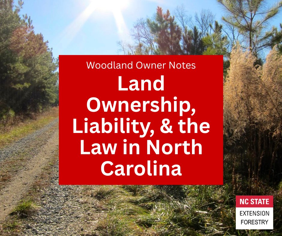 Now more than ever, demands are being placed on private lands to provide recreation, hunting, &amp; educational use for our growing population.
This Note explains the major laws impacting #landowners’ liability &amp; responsibilities for property users in NC.
content.ces.ncsu.edu/land-ownership…