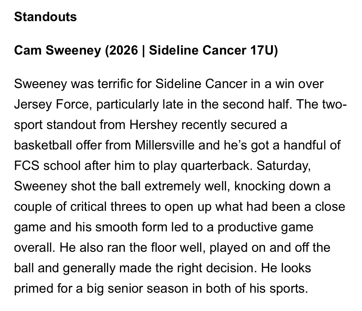 Cam will be In Baltimore for the next live period in July.