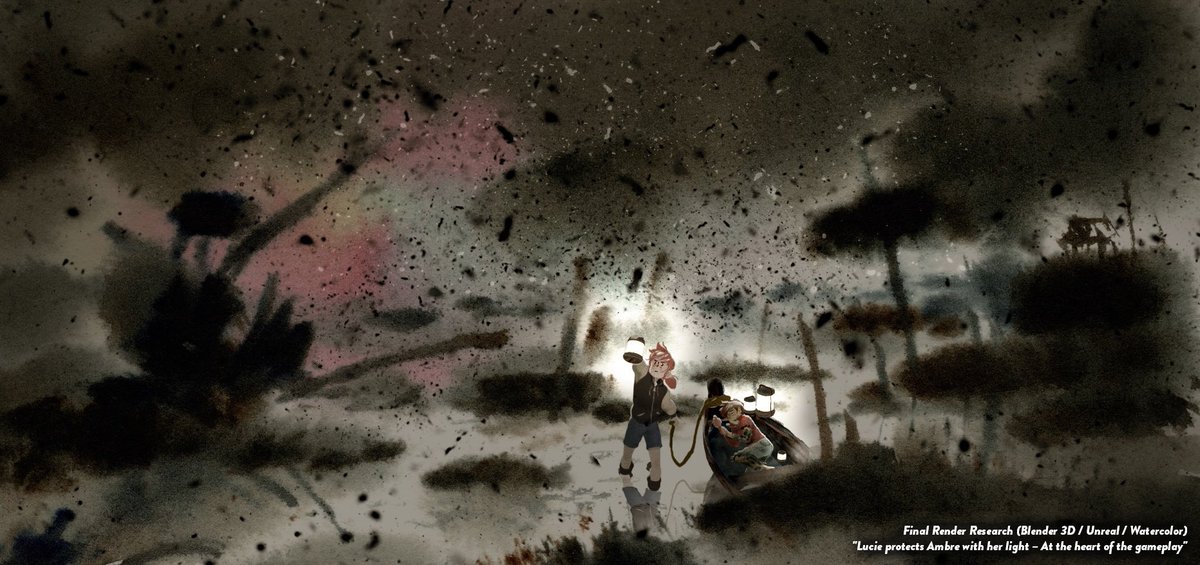 Cedric_Babouche's tweet image. I’ll be at #Gamescom to find the right publishing/financial partner for my new project: PYLA – an adventure/escort game inspired by ICO, hand-painted in watercolor & built in Unreal Engine.
A journey of resilience and hope.
#indiegame #UnrealEngine #gamedev