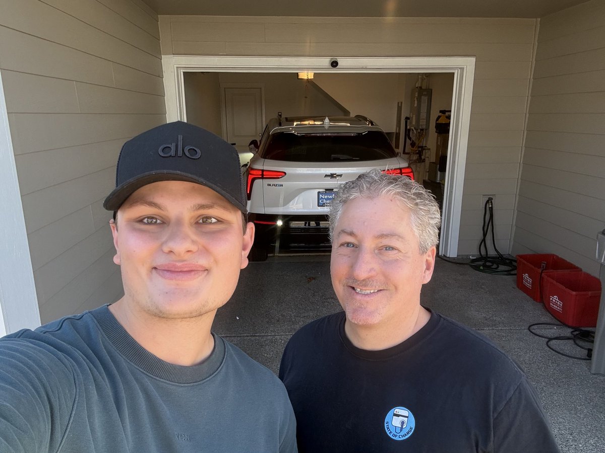 BraydonSnoddy's tweet image. Keep an eye out for @tommolog ‘s latest #RechargeRescue episode on @StateOfChargeEV! It was so awesome getting to hang out with him and we are incredibly grateful for our new charger!