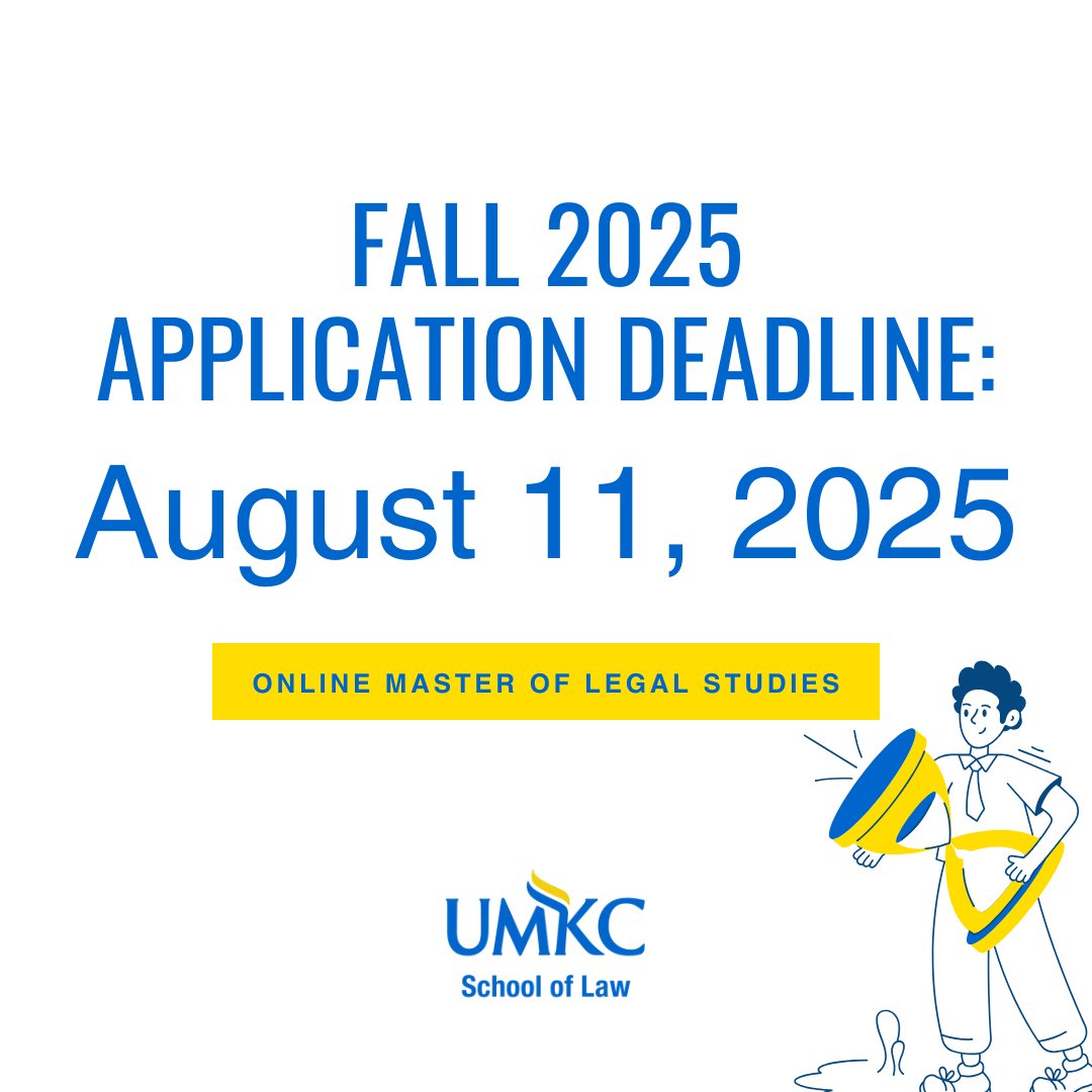 There’s still time to apply for our Fall 2025 online Master of Legal Studies program!

Gain legal insight without becoming a lawyer and stand out in your field. Submit your application at the link below before the August 11 deadline.

bit.ly/40yrv9d