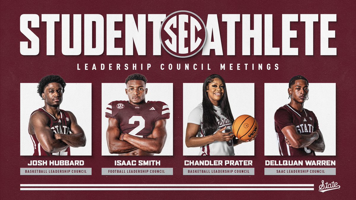 HailState's tweet image. State Student-Athletes Set For SEC Leadership Council Meetings
📰 » hailst.at/3IsjvjP
#HailState🐶