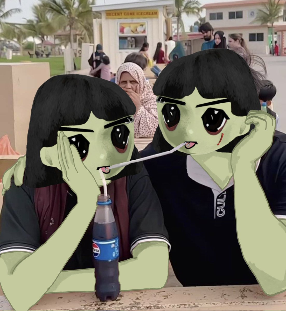 When u dont got any money for a soda, but your homie lets you share. Priceless