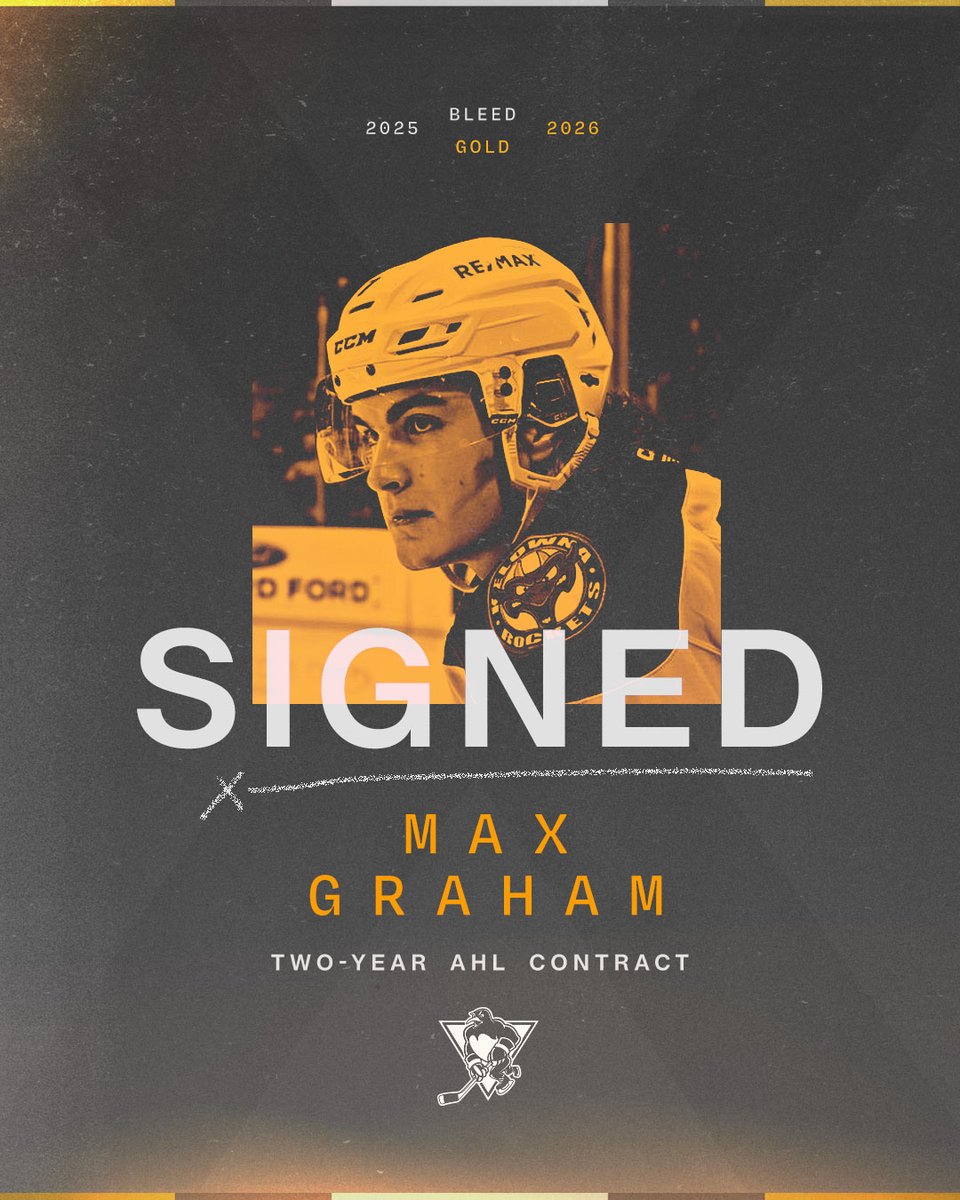 WBSPenguins's tweet image. The Penguins have signed forward Max Graham to a two-year contract starting in 2025-26.
🔗wbspenguins.com/penguins-sign-…