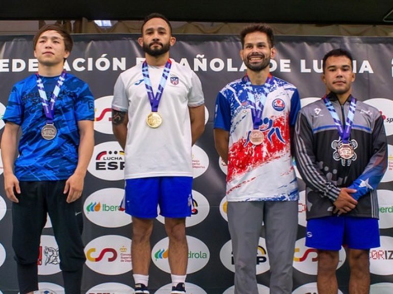 IndianaWR's tweet image. Our own @jamoran125 showed out at the Grand Prix of Spain.
Moran took bronze at 57 kg in Freestyle. 🥉