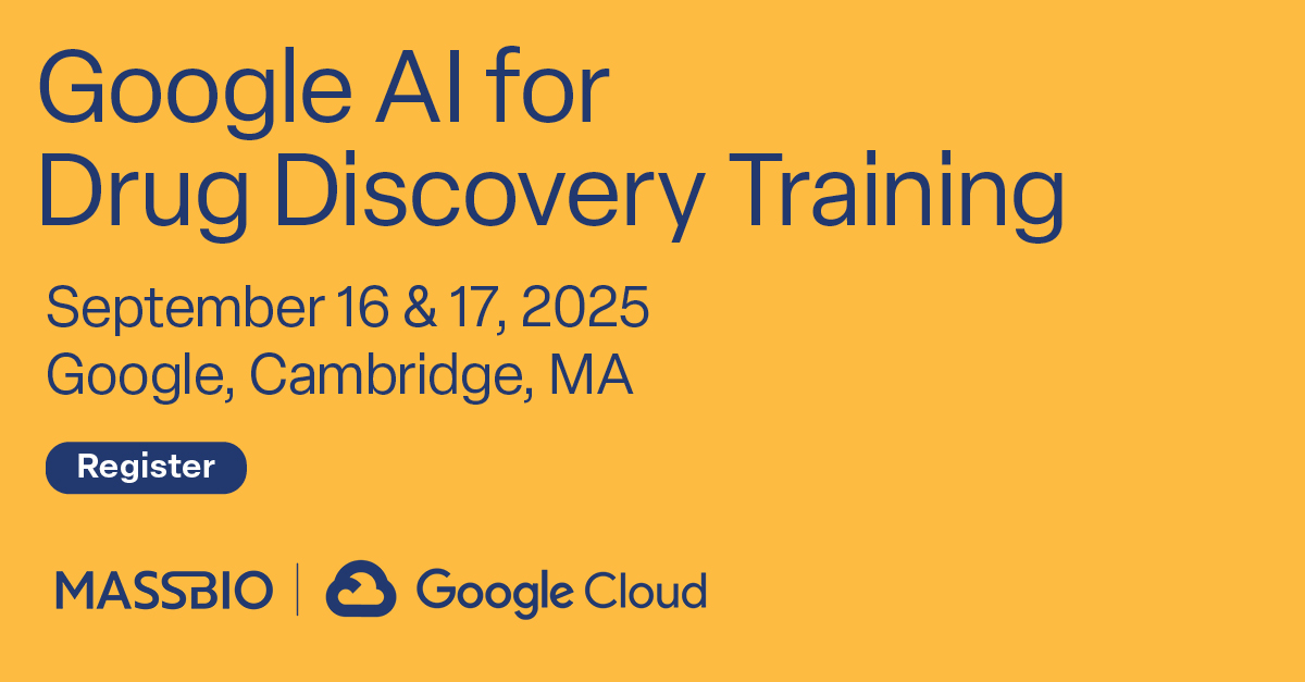 MassBio's tweet image. MassBio &amp;amp; @Google are offering a 2-day customized AI for Drug Discovery training for #biotech scientific professionals familiar with basic Cloud concepts. Upon completion, participants can test for a Google Cloud Generative AI Leader certificate: massbio.org/events/google-…