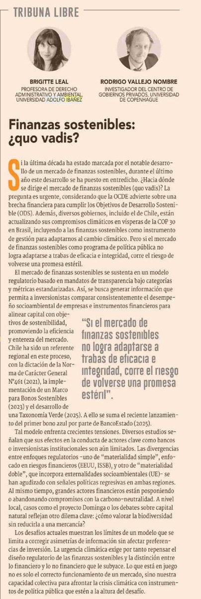 Brigitte Leal (@brilealv) on Twitter photo Les compartimos esta columna para #tribunalibre del <a href="/DFinanciero/">Diario Financiero</a> sobre finanzas sostenibles, con <a href="/rodrigovallejo_/">Rodrigo Vallejo Garretón</a> , donde abordamos algunos puntos tratados en seminario del Magister en Regulacin <a href="/UAI_CL/">UAI</a> <a href="/DerechoUAI/">Derecho UAI</a> <a href="/ingenieriaUAI/">Facultad de Ingeniería y Ciencias UAI</a> Les compartimos esta columna para #tribunalibre del <a href="/DFinanciero/">Diario Financiero</a> sobre finanzas sostenibles, con <a href="/rodrigovallejo_/">Rodrigo Vallejo Garretón</a> , donde abordamos algunos puntos tratados en seminario del Magister en Regulacin <a href="/UAI_CL/">UAI</a> <a href="/DerechoUAI/">Derecho UAI</a> <a href="/ingenieriaUAI/">Facultad de Ingeniería y Ciencias UAI</a>