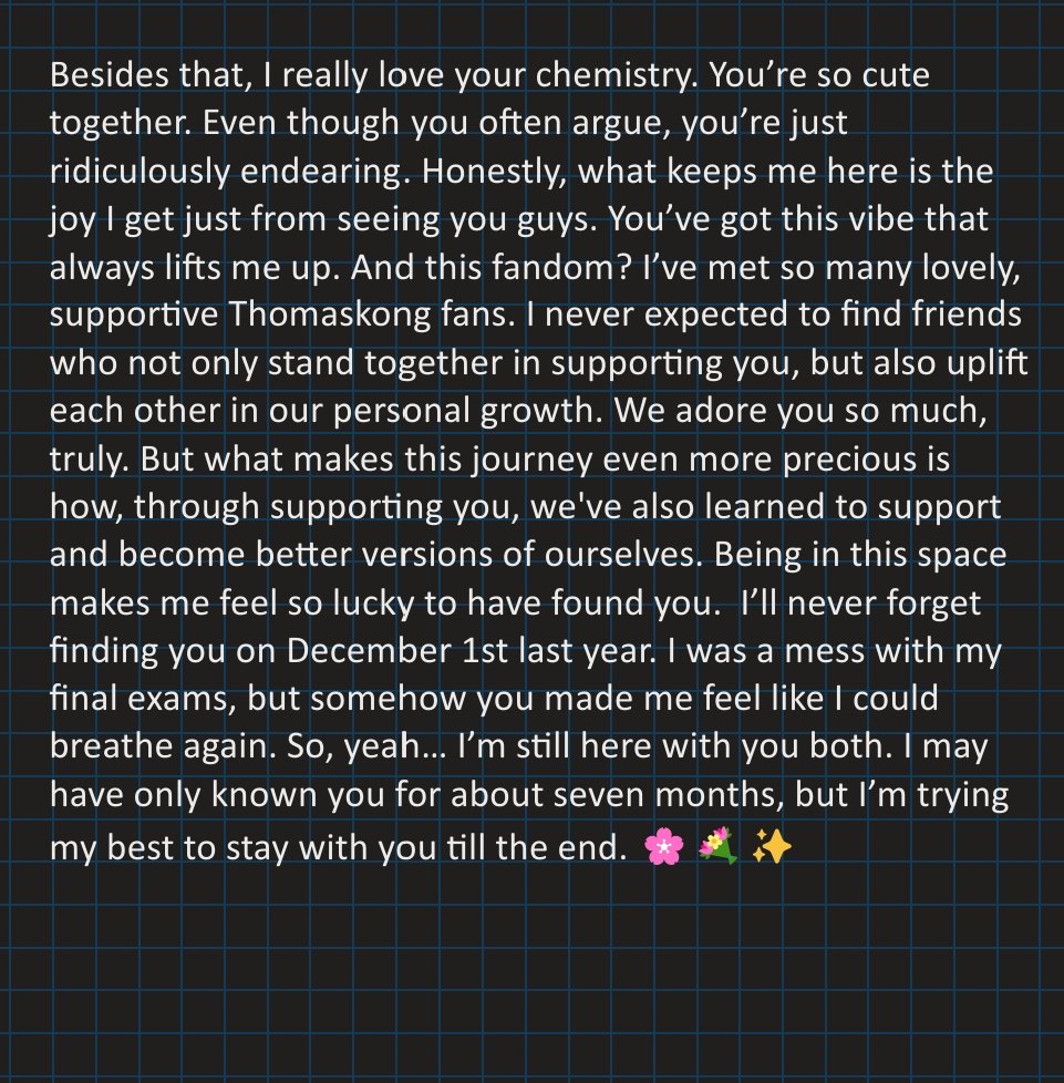 foxberrybee's tweet photo. This might seem a bit long, but this is how I feel after found you guys ❤️ I hope we can be together for a long time 🫶🏻✨️💐
LETTERMENT TO TMK
#FanmailsToThomasKong
#thomaskong #โทมัสก้อง https://t.co/5lobZYB72n