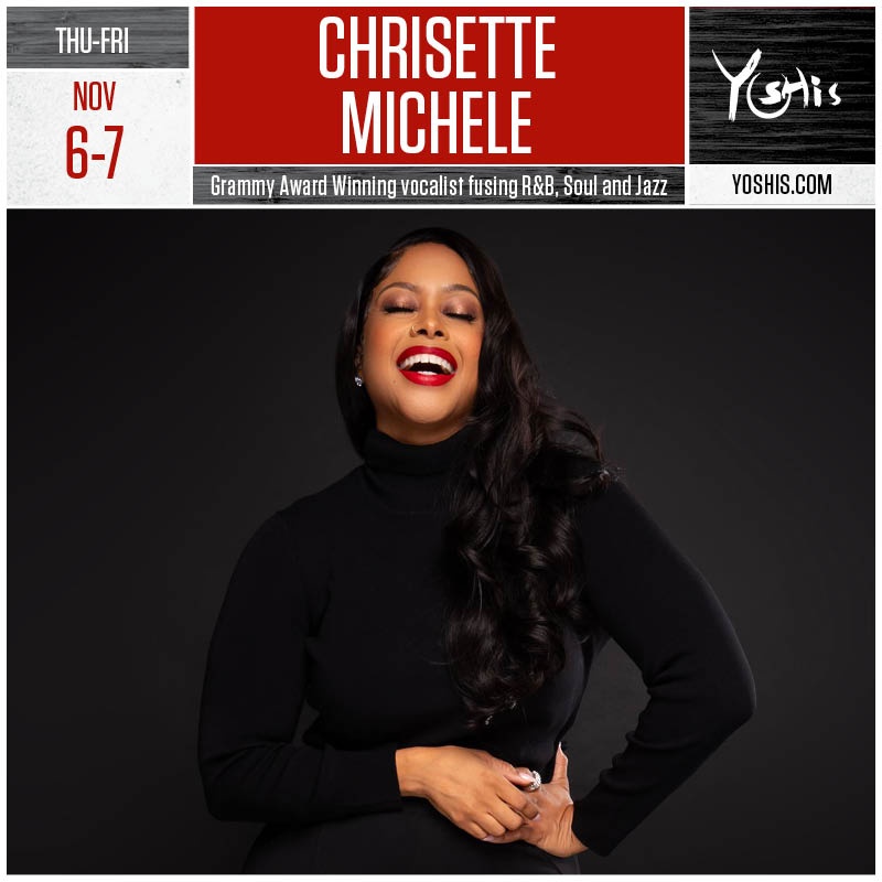 yoshis_OAK's tweet image. ✨️JUST ANNOUNCED✨️
Chrisette Michele live at Yoshi’s Oakland 🎤✨
Grammy-winning voice blending R&B, soul & jazz — don’t miss this unforgettable weekend! Fri–Sat, Nov 14–15
🎟 tinyurl.com/3tfwjcn2