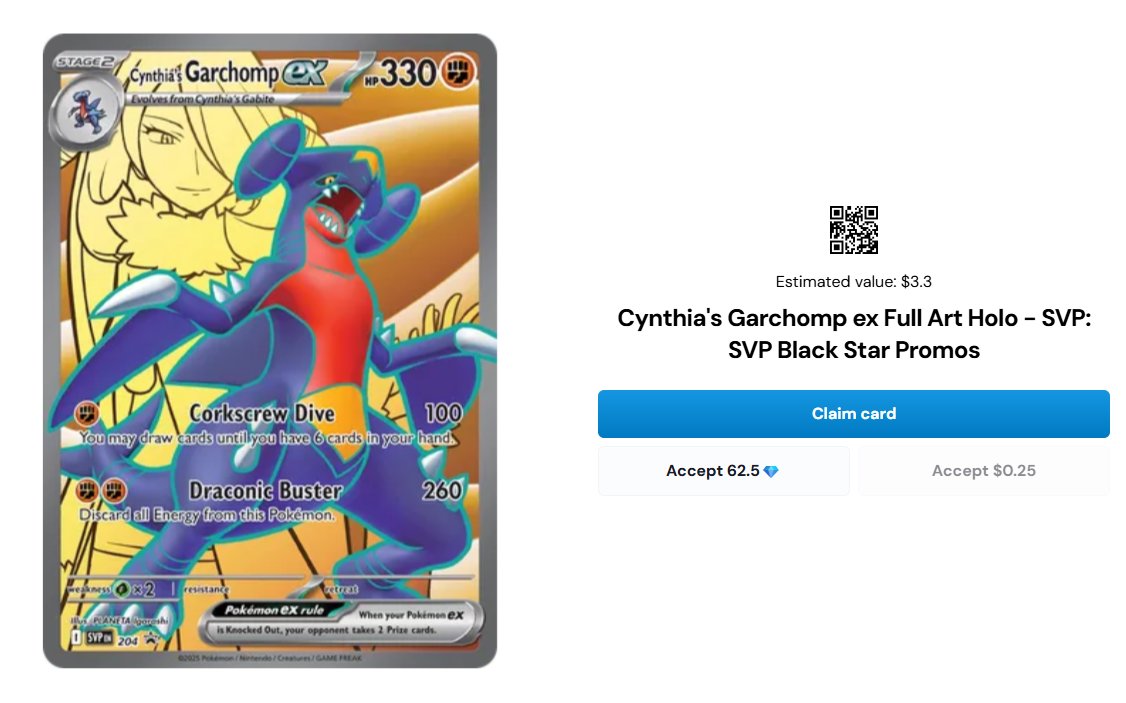 Every day I look forward to doing my free (125💎) daily Pokemon card flip on <a href="/dyli_io/">DYLI</a>. 
Today I flipped my best one so far!