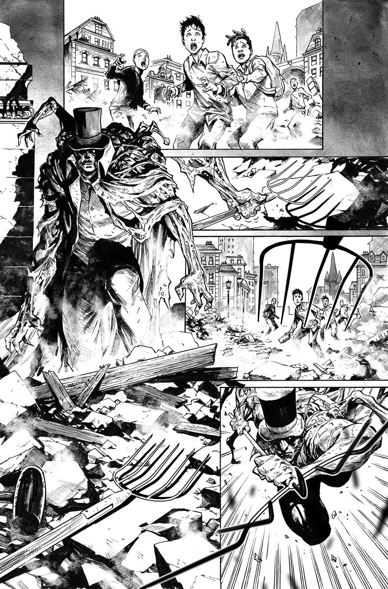 Mikemaluk's tweet image. A few more B/W pages from @DCOfficial
Batman & Robin # 23, with @PhillipKJohnson 🦇
