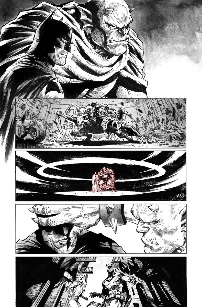 Mikemaluk's tweet image. A few more B/W pages from @DCOfficial
Batman & Robin # 23, with @PhillipKJohnson 🦇