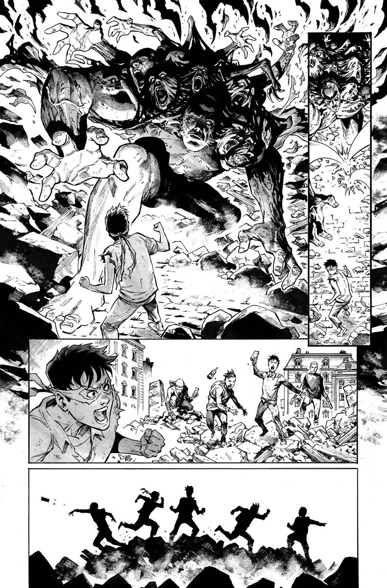 Mikemaluk's tweet image. A few more B/W pages from @DCOfficial
Batman & Robin # 23, with @PhillipKJohnson 🦇
