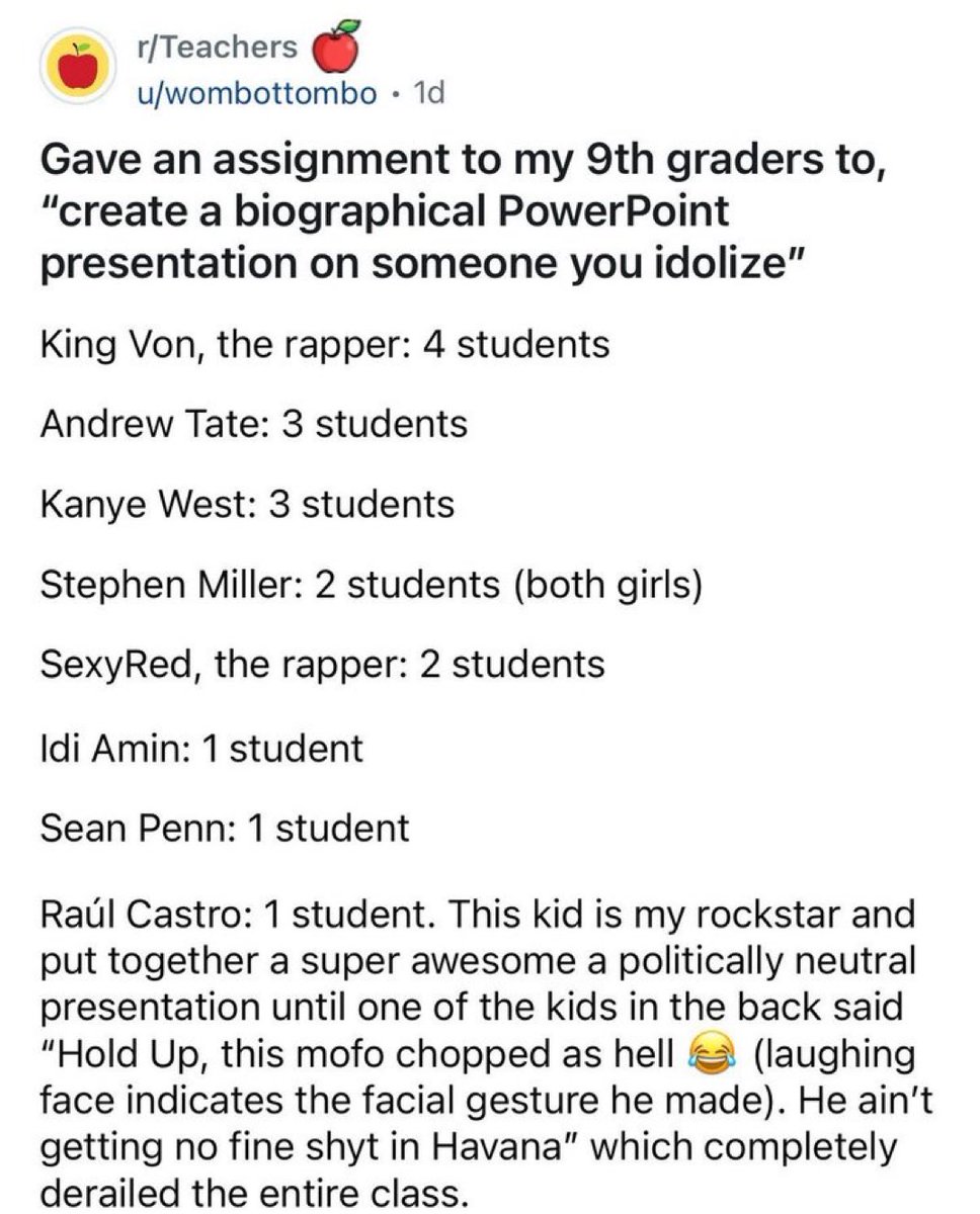 Once again — you all are not monitoring your children’s internet activity and it shows. 

Then want to act shocked when they shoot up somebody’s damn school