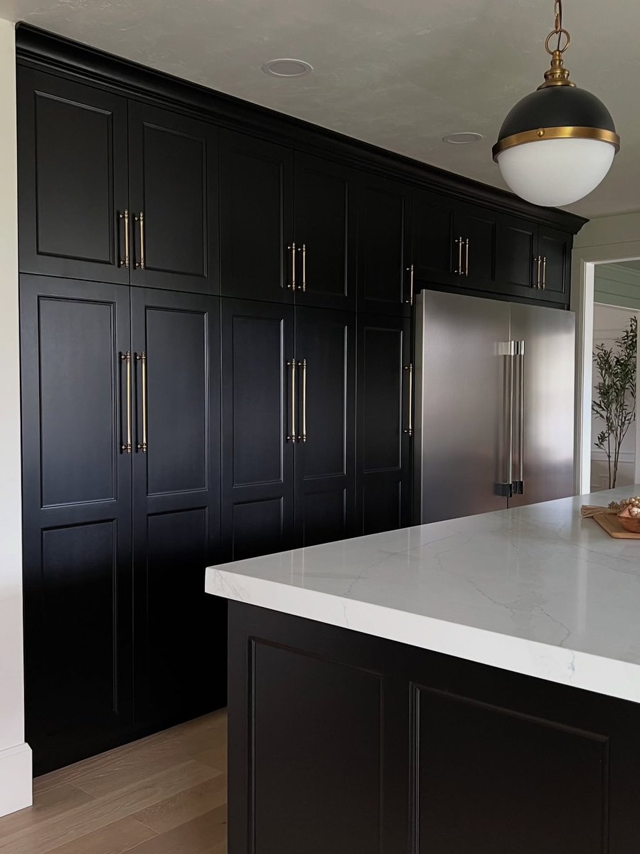 A kitchen that brings warmth, style, and performance together 🖤

Explore professional ranges here!
l8r.it/hlUw

📸: @renovationgirl_utah