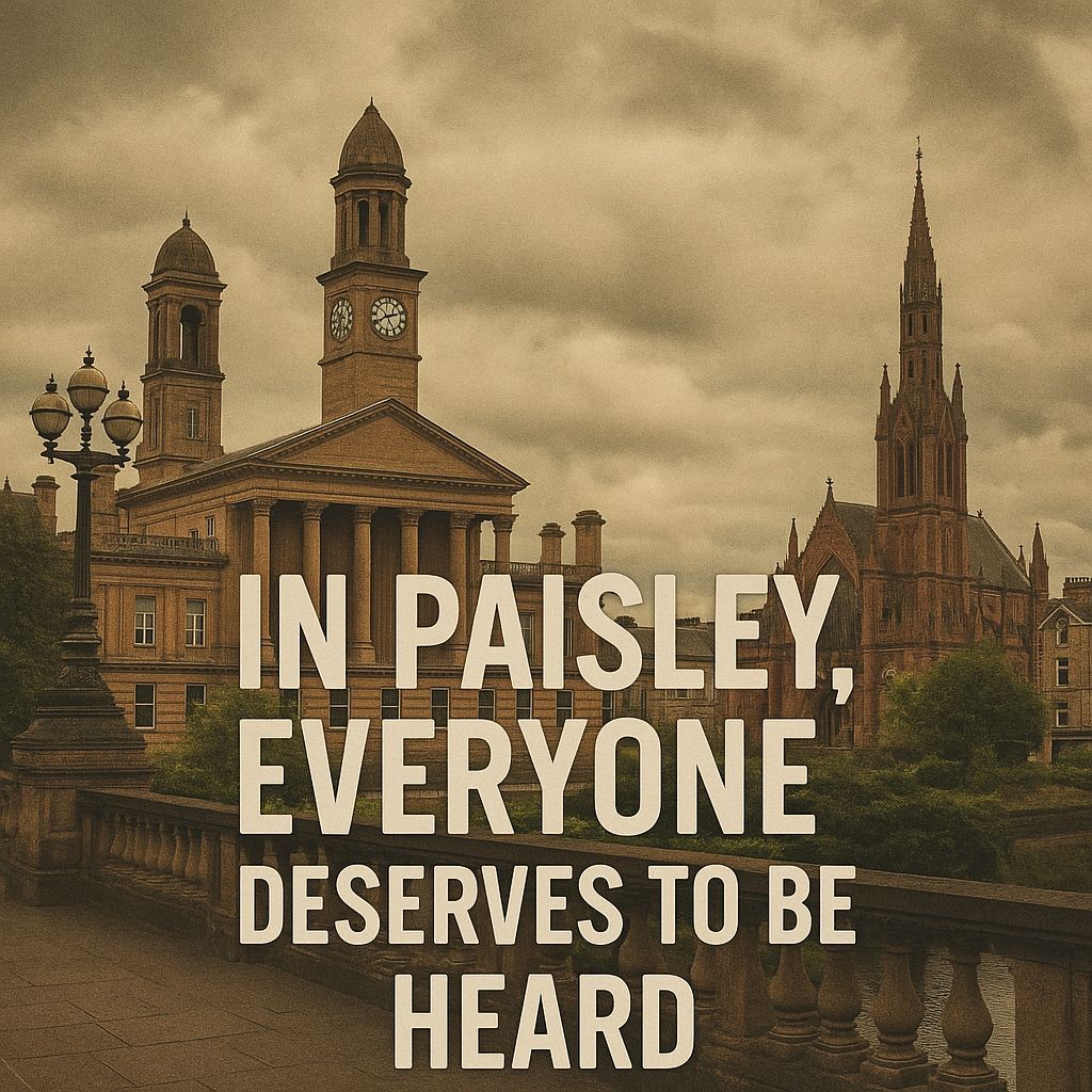paisleyorguk's tweet image. Join our uplifting journey to transform our town—share your thoughts and ideas on what improvements we need! Together, let's create a brighter future for our community. 🌟 #CommunityEngagement #positivepaisley