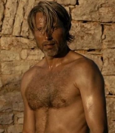 Every time Mads Mikkelsen’s buttons struggled to stay closed over his pecs - a thread