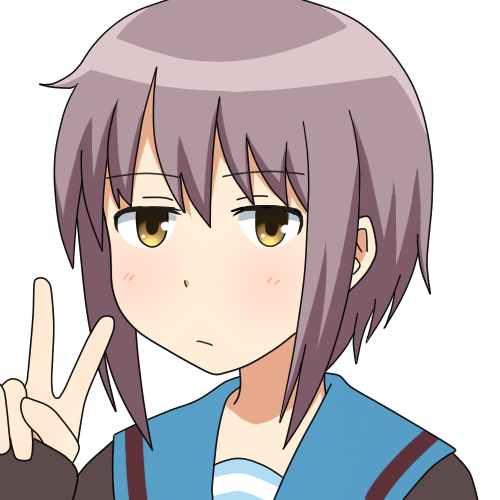 u1のアイコンが長門有希だった時代のもの
(これは新しい順の4枚で、2011年の中3～2014年の大学1年の途中まで定期的にアイコン用の長門を描いていた気がする) 