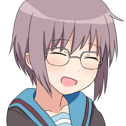 u1のアイコンが長門有希だった時代のもの
(これは新しい順の4枚で、2011年の中3～2014年の大学1年の途中まで定期的にアイコン用の長門を描いていた気がする) 