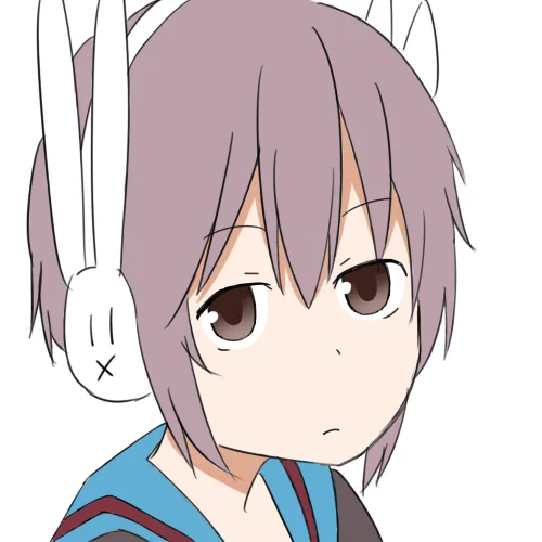 u1のアイコンが長門有希だった時代のもの (これは新しい順の4枚で、2011年の中3～2014年の大学1年の途中まで定期的にアイコン用の長門を描いていた気がする)