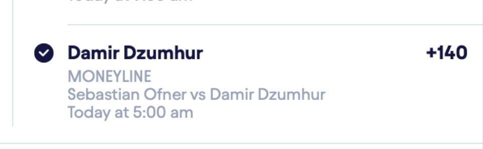 Dzumhur ML +140✅

Tennis VIP POTD SWEAT FREE🔒 Guaranteed winners all day🔥

#GamblingX #Sportsbet #ATPBastad #Tennisbets #Fliff