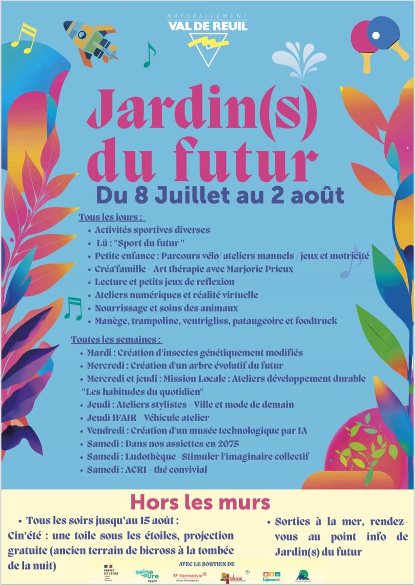 Quartiers d'été à <a href="/valdereuil_info/">Val-de-Reuil</a> avec la participation du <a href="/LFStephanais/">Le Foyer Stephanais</a> : activités ludiques, sportives, créatives et culturelles pour toute la famille.