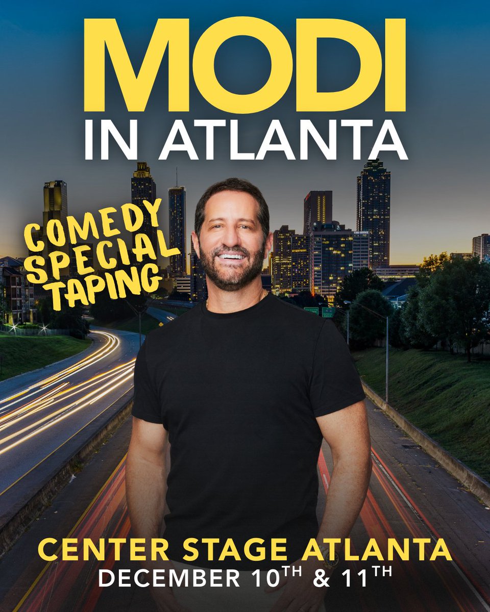🎤 We’re thrilled to announce that Modi will be taping his next comedy special in Atlanta, Georgia — live at Center Stage on December 10th &amp; 11th!
After touring his hit show Pause for Laughter around the world, it’s time to get this material on tape as he gears up for a brand-new