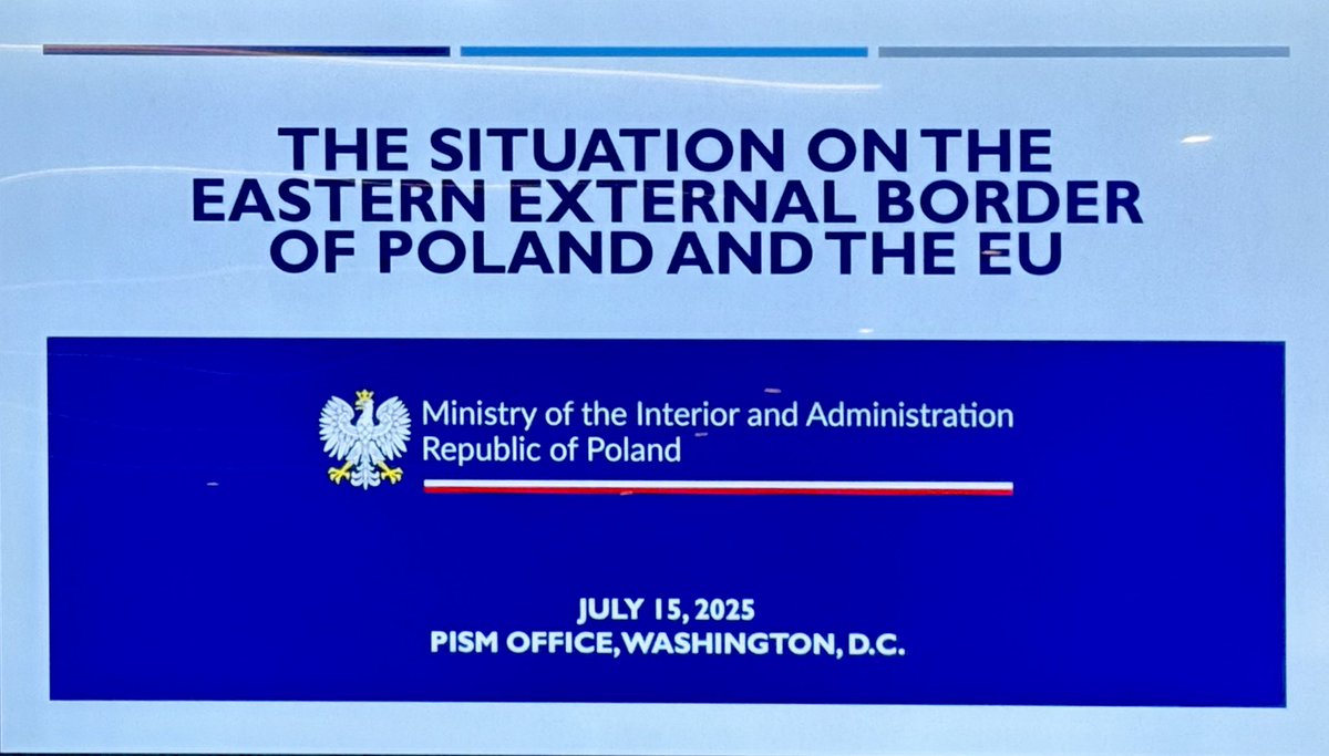 PISM_DC's tweet image. "Poland's Response to the Border Security Crisis". @PISM_Poland hosted breakfast briefing on Belarusian & Russian hybrid threats & Poland's response. Members of US think-tanks & press had a chance to see presentations & talked with the representatives of Polish parliament (Sejm).