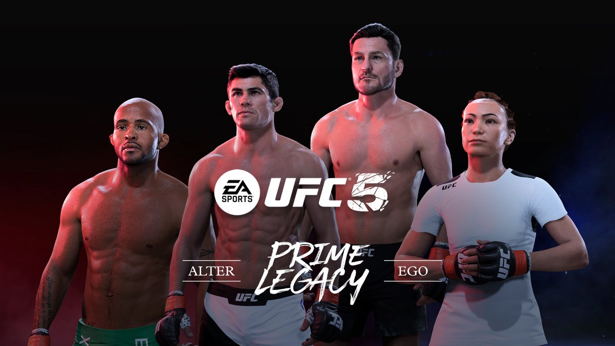 EASPORTSUFC's tweet image. Their gloves are down, their legacies are cemented. Alter Egos: Prime Legacy is live in #UFC5 🏆
Featuring:
- Stipe Miocic 💥
- Demetrious Johnson 💥
- Dominick Cruz 💥
- Michelle Waterson-Gomez 💥