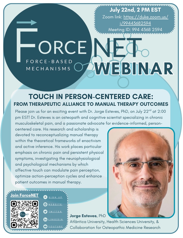 One week from today. ForceNET webinar with Jorge Esteves. 2PM EDT (New York time zone). Free Zoom link here: duke.zoom.us/j/99443682594