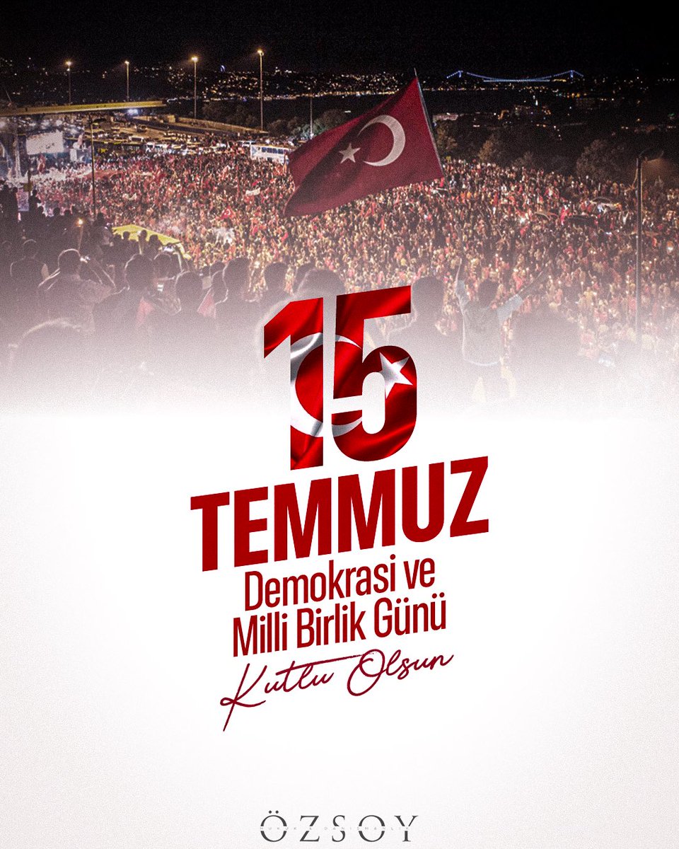 15 Temmuz Demokrasi ve Millî Birlik Günü’nde, şehitlerimizi ve gazilerimizi minnetle anıyoruz. 

#ÖzsoyHukuk #15Temmuz 🇹🇷