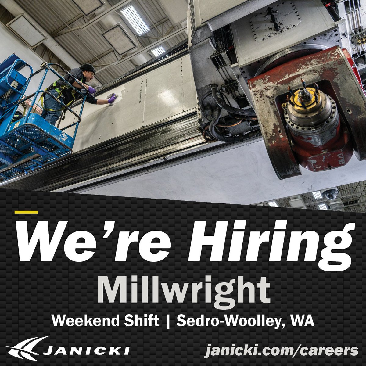 janicki_ind's tweet image. Are you skilled at repairing and maintaining various types of equipment? Join our expanding team as a Weekend Shift Millwright and play a crucial role in ensuring our operations run smoothly.
If you are interested, please apply on our website.

#millwright #jobopening #hiringnow